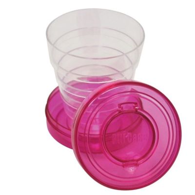 Microban Collapsible Travel Cup with Pill Case