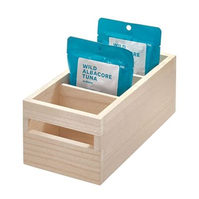 EcoWood Pantry Bin Small Divided