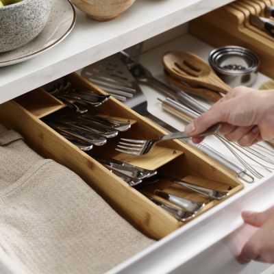 DrawerStore Bamboo Cutlery Organizer