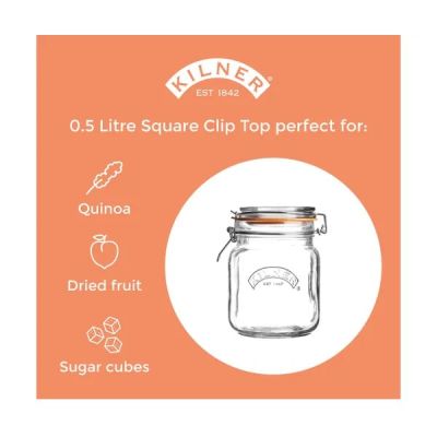Kilner-Square-Cliptop-Jar-500ml