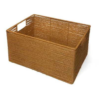 Kelowna Basket Paper Rope Cognac Large