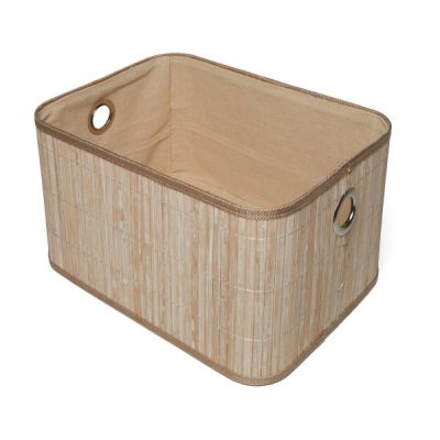 Temagami Bamboo Basket White Wash Large