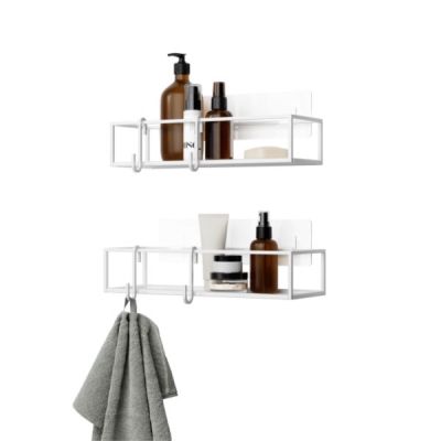 Umbra Cubiko Shower Bin White