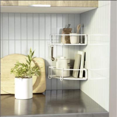 Umbra-Cubiko Shower-Corner-Bin-White-3