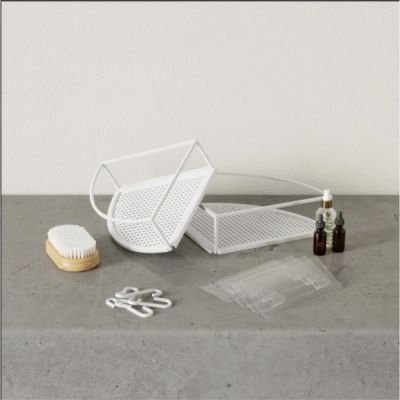 Umbra-Cubiko Shower-Corner-Bin-White-4