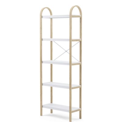 Umbra-Bellwood-Freestanding-Shelf-Five-Tier-White-Natural-2