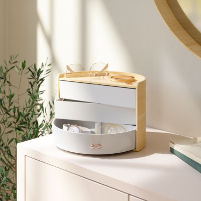 Umbra Moona Storage Box White-Natural