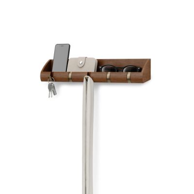 Umbra Entryway Cubby Large Walnut-Gold