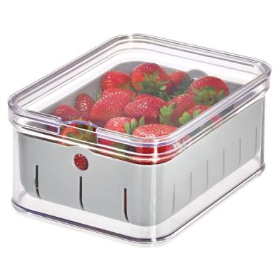 Crisp Berry Bin RPET Clear-Gray