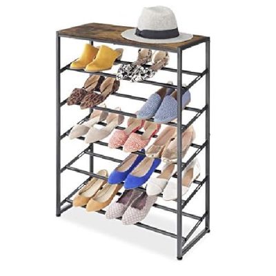 Modern Industrial 5-Tier Shoe Rack