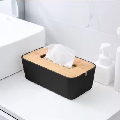 Stowe Tissue Box Black