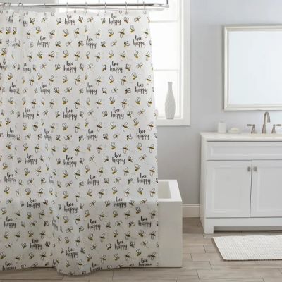 Shower Curtain Happy Bee