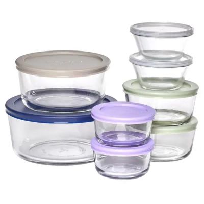 Snugfit Glass Container Round 16pc Set
