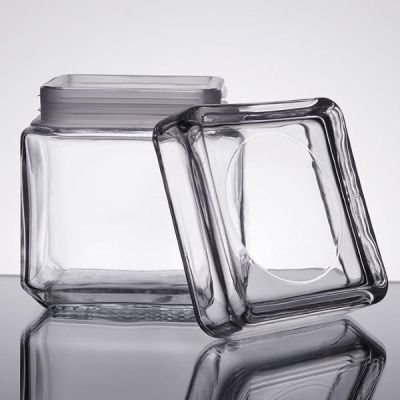 Stackable Jar w/ Glass Lid 1qt