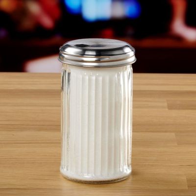 Glass Sugar Shaker w SS Lid