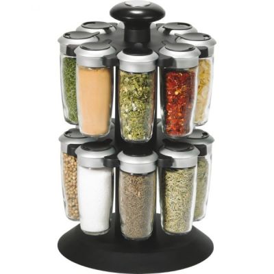 Trudeau Axia 16 Bottle Spice Carousel with Spices