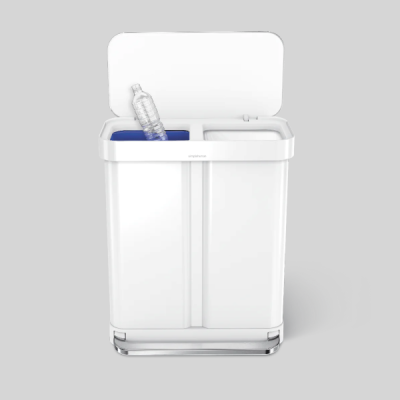 simplehuman-58L-Dual-Compartment-White-Steel