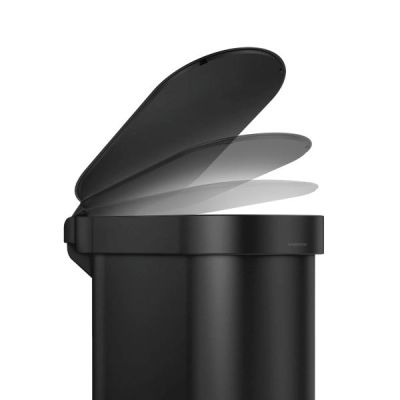 simplehuman-45L-Slim-Step-Can-Black-Steel