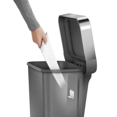 simplehuman-45L-Plastic-Step-Can-Grey