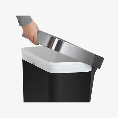 simplehuman-45L-Plastic-Step-Can-Grey