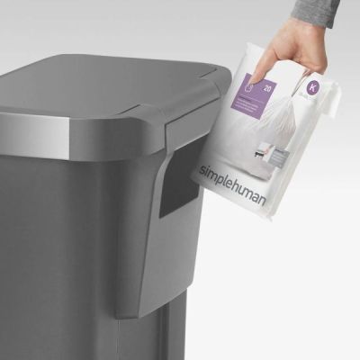 simplehuman-45L-Plastic-Step-Can-Grey