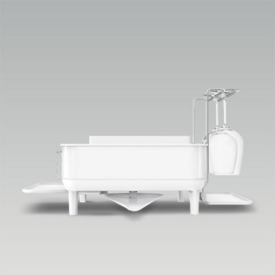 simplehuman-steel-frame-dishrack,-white-steel