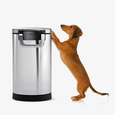 simplehuman medium pet food can, brushed stainless steel