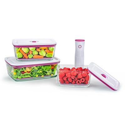 Dymon Glass Vacuum Food Container Starter Set