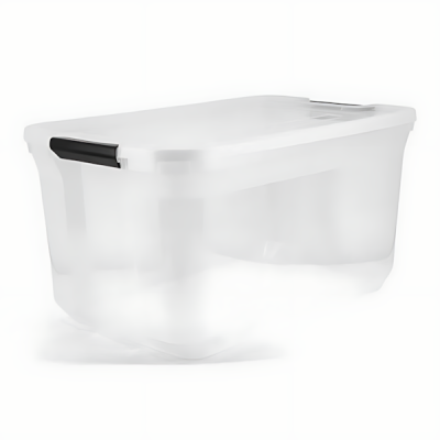 Accent Latched Tote 98L Clear