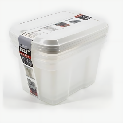 Accent Clear Tote 17L 3pk