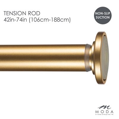 Tension Rod Draper Gold 41-76in 104-193cm