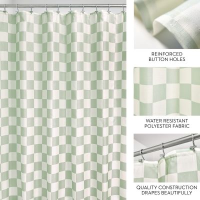 Shower-Curtain-Checker-Board-Green/White