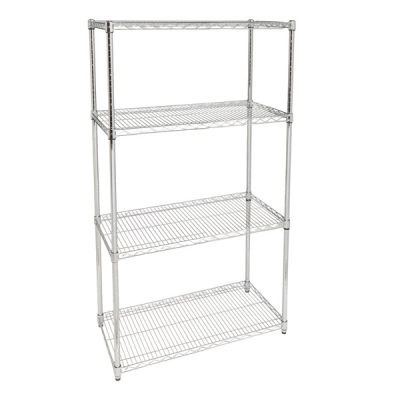 Dymon Wire Shelving Kit Four Tier Utility