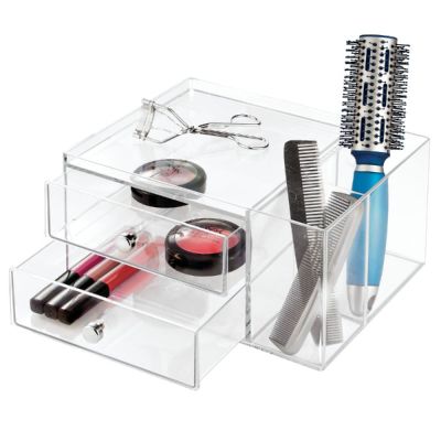 Clarity®-Organizer-Two-Drawer-+-Side-Holder-2