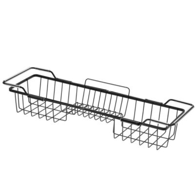 Everett Adjustable Over-The-Bathtub Caddy Matte Black