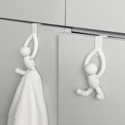 Buddy Over Cabinet Hook White