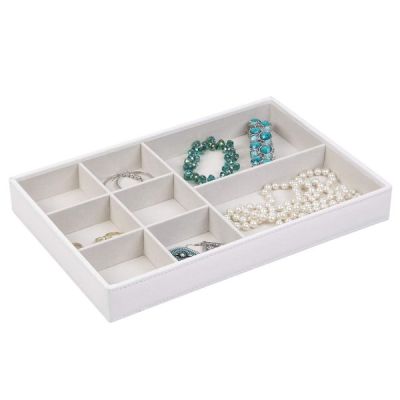 Jewellery Tray 8 compartment White