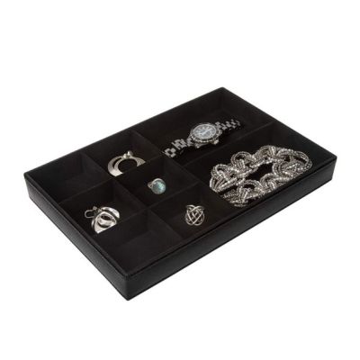 Jewellery Tray 8 compartment Black