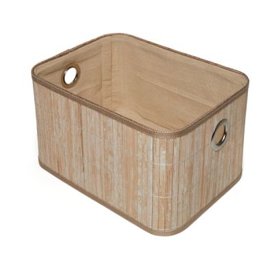 Temagami Bamboo Basket White Wash Medium