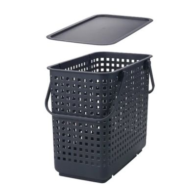 Modular Laundry Basket with Lid Gray