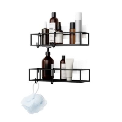 Umbra Cubiko Shower Bin Black