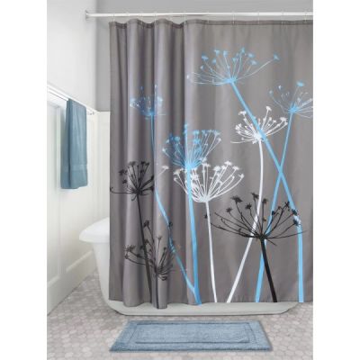 Shower-Curtain-Gray/Blue-Thistle
