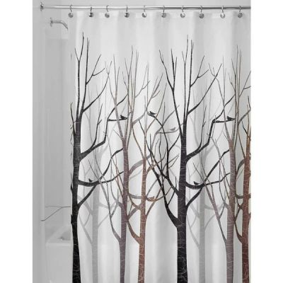 Shower Curtain Gray/Black Forest