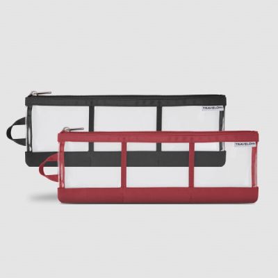 Accessory Organizers Set of Two Black-Cranberry