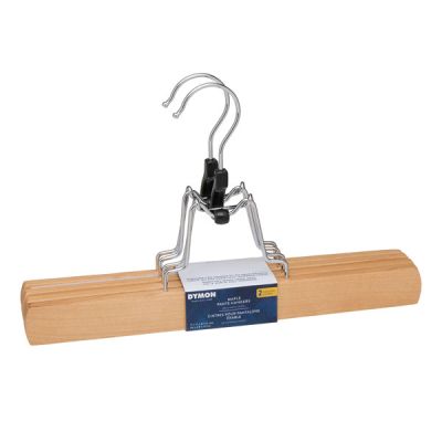 Dymon Maple Pant Hangers Natural 2pk