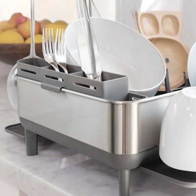 simplehuman-steel-frame-dishrack,-stainless-steel,