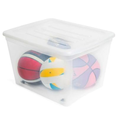 Gracious Living Wheeled Clear Box 80L