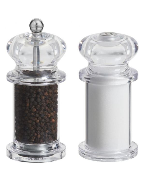 Trudeau Tradition 5 inch Pepper Mill & Salt Shaker Set