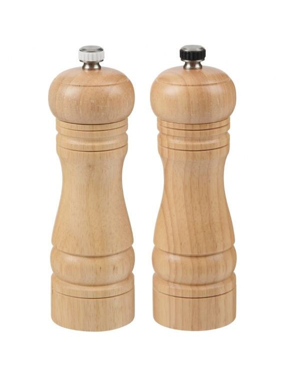 Trudeau 6 inch Wood Salt &Pepper Mill Set