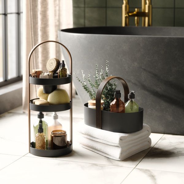 Umbra-Bellwood-Cosmetic-Caddy-Black/Walnut-8